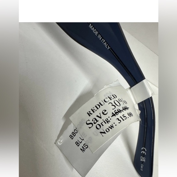 BALENCIAGA Blue Mirrored Geometric Unisex Sunglass BB0328S 004 New no case .R14A - Picture 9 of 10